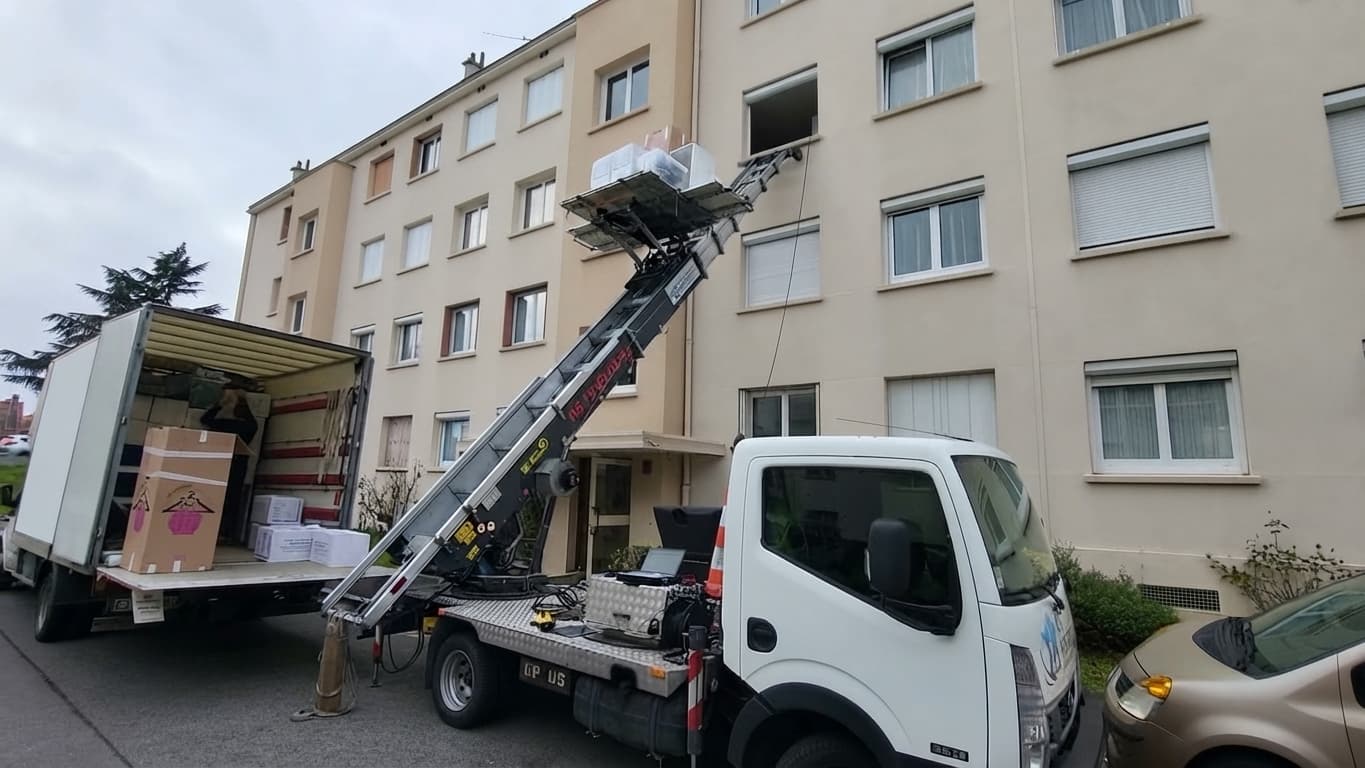 Dernier étage sans ascenseur à Anderlecht : méthode lift